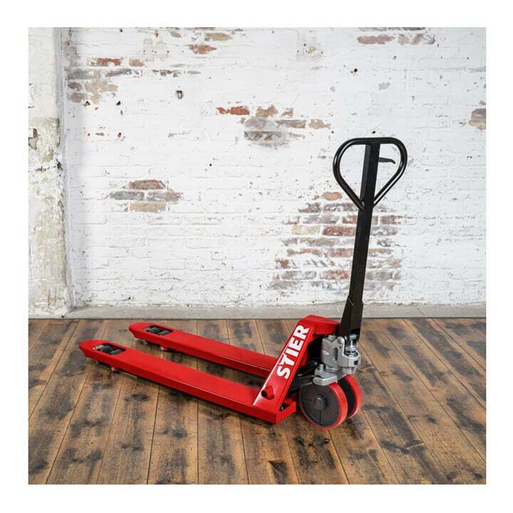 STIER Gabelhubwagen Tragkraft 2500kg Gabellänge 1150mm Nylon-Reifen Quicklift - 4251709641469