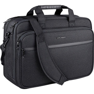B-Ware KROSER Notebook 17,3" Tasche Aktenkoffer Laptoptasche Laptop Schultergurt Canvas