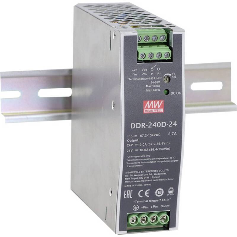 MEAN WELL Hutschienenwandler DCWandler DC DC 48V 5A 240W DDR240B48 DINRail - 4711287423142