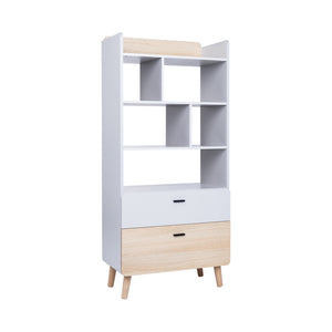 B-Ware Arthur Berndt Standregal Regal Kinderzimmer Aufbewahrung Lichtgrau Nagano Oak