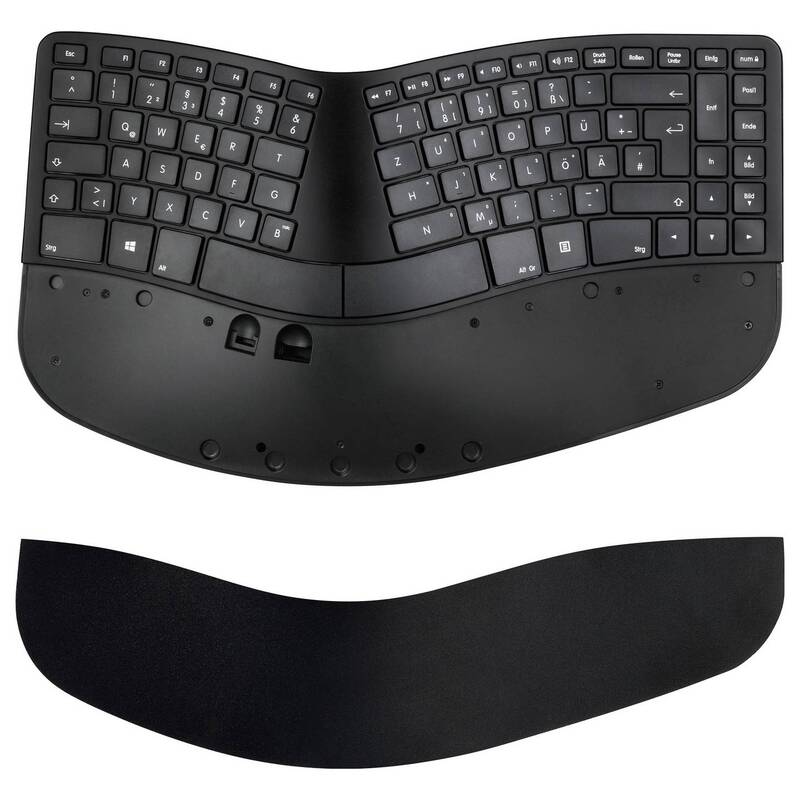 Matias Tastatur Keyboard FK413PCD-DE Ergonomisch Kabellos QWERTZ Schwarz - 0833742007965