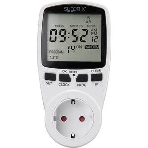 4x B-Ware Sygonix 1625525 Steckdosen-Zeitschaltuhr digital Wochenprogramm 3680 W 4 STÜCK