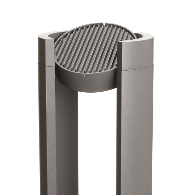 Lucande Pollerleuchte Dylen LED Gartenleuchte Außenlampe grau 80cm IP65 Metall - 4251096509243