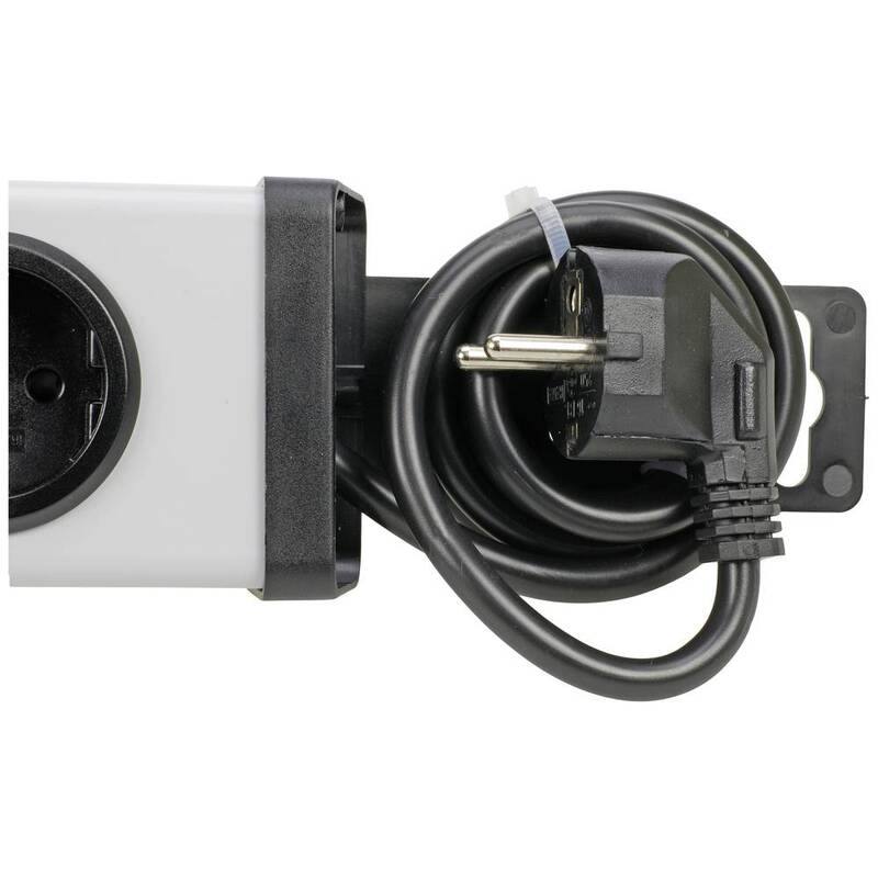 Ehmann Steckdosen-Verteiler 6-fach Silber Schwarz 1,5m Schutzkontakt IP20 - 4012096007968