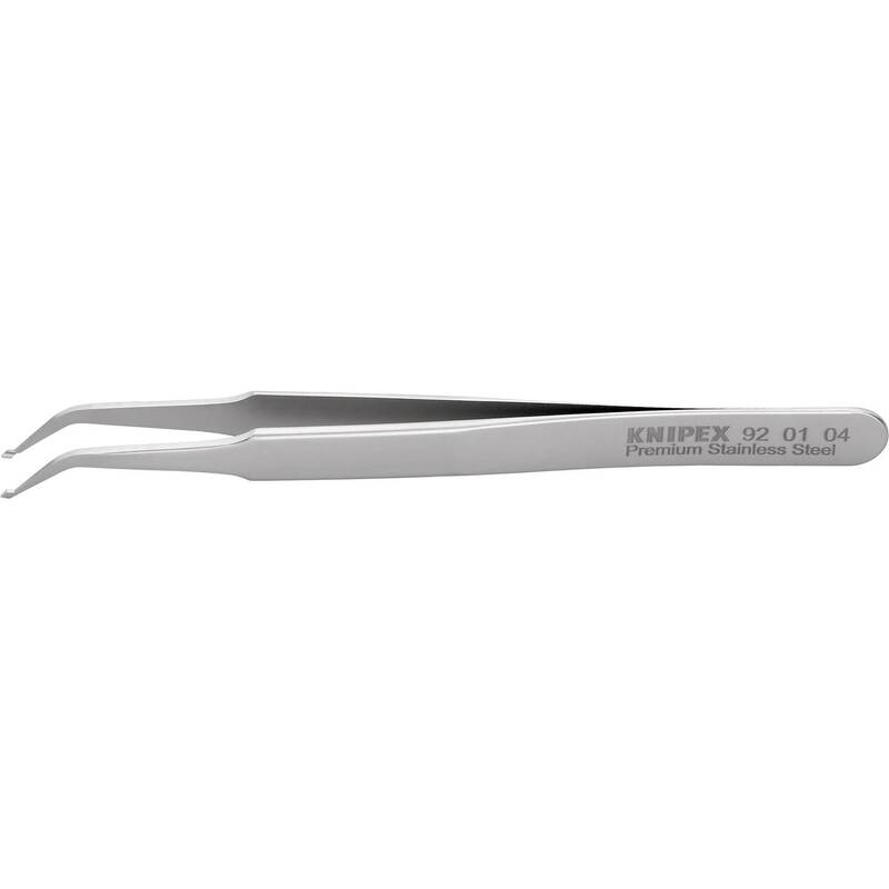 Knipex Präzisionspinzette Edelstahl gewinkelt 115mm fein extra dünn SMD 1 Stück - 4003773085591