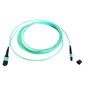B-Ware EFB Elektronik Patchkabel Kabel Glasfaser LWL MPO MTP OM3 LSZH aqua 5m