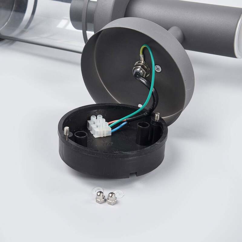 Lindby Außenwandleuchte Djori LED Gartenlampe mit Bewegungsmelder anthrazit IP44 - 4251096528688