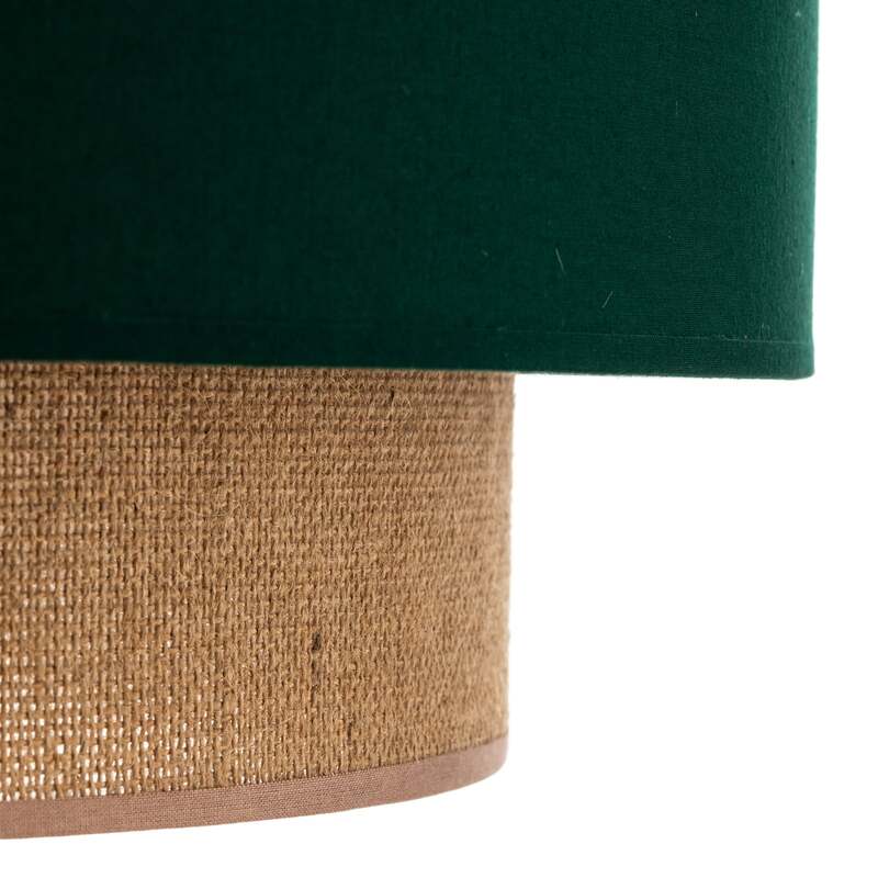 Hängeleuchte Boho Ø 45 cm 1fl grün/jute dimmbar Made in Europe - 5903689189804