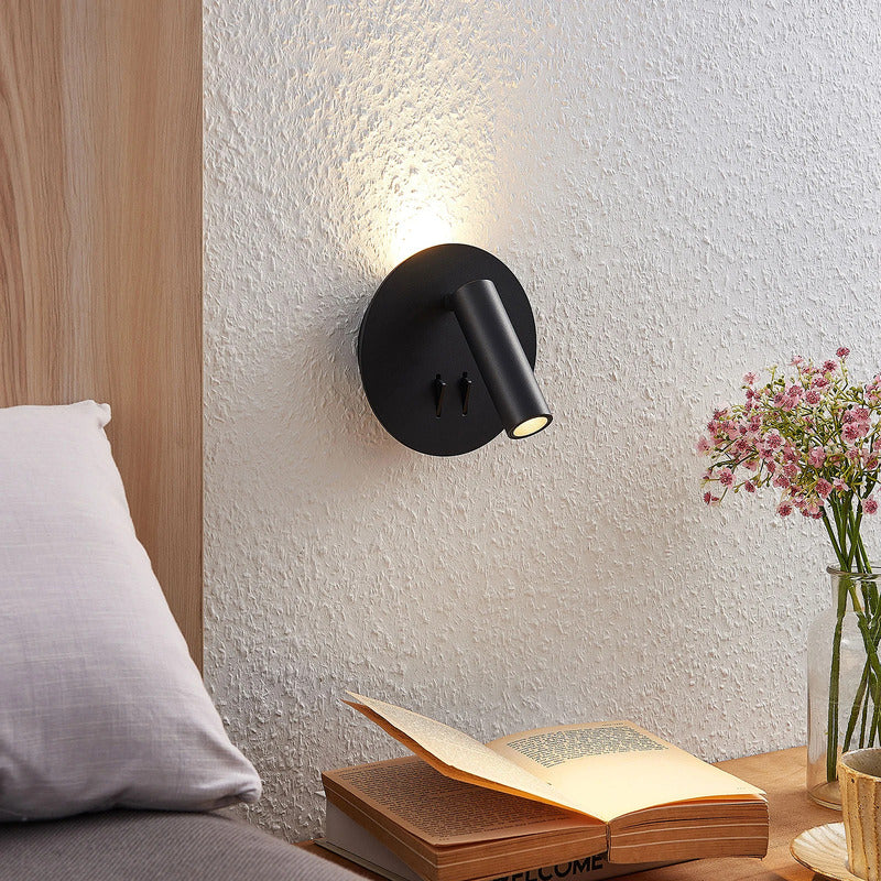 Lucande Wandleuchte Magya LED Wandlampe Strahler dimmbar schwarz Ø14cm 600Lumen - 4251096570212