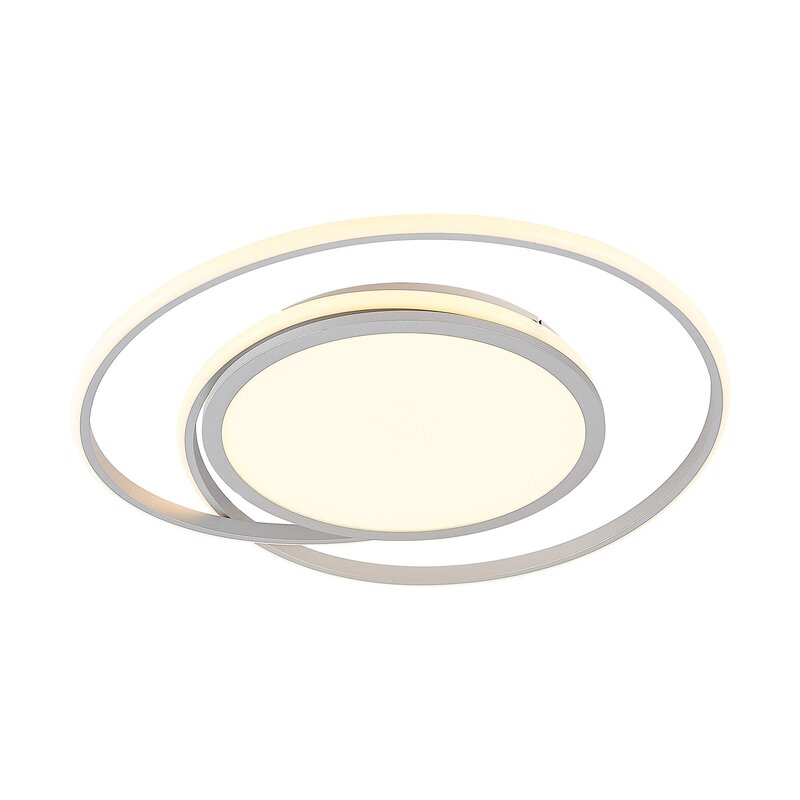 Lucande Deckenlampe Deckenleuchte LED silber Noud Eisen Aluminium Kunststoff dim - 4251096597660