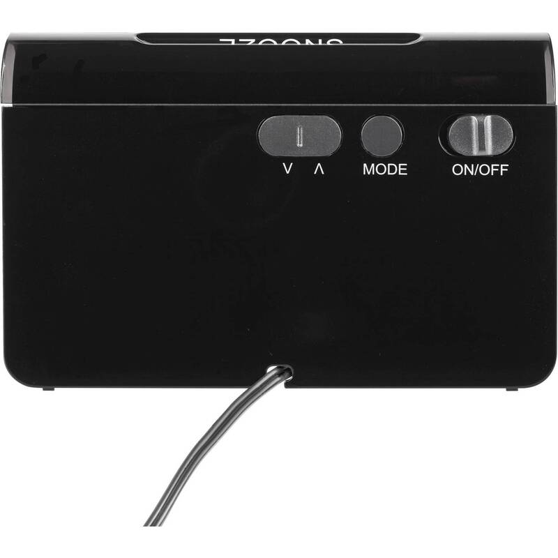 TFA Dostmann Funk Wecker digital Schwarz großes Display 1 Alarmzeit Kunststoff - 4009816033345