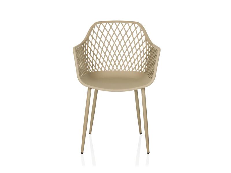 hjh LIVING Stuhl Gartenstuhl BEGIO L Outdoorstuhl Kunststoff Beige SIEHE TEXT - 4064323107200