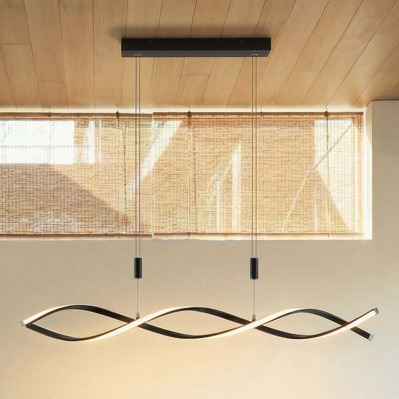 Lindby Hängeleuchte Pendelleuchte Welina LED dimmbar schwarz 107cm verstellbar - 4251096597257