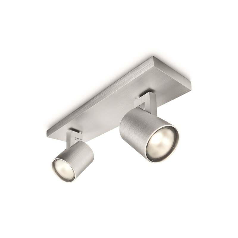 Philips Deckenlampe Deckenleuchte myLiving Runner GU10 2-flammig dimmbar alu - 8718291487951