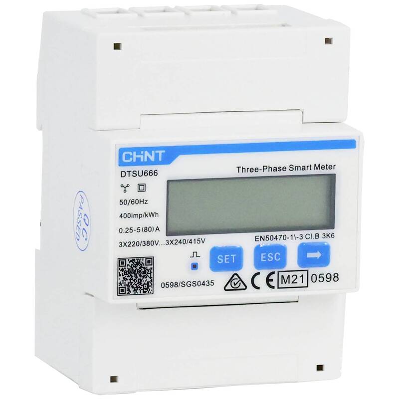 Chint Drehstromzähler G DTSU666-CT 3x230/400V 1.5(6)A RS485MID digital weiß - 6932103877620
