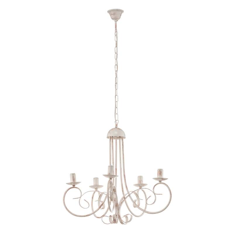 Euluna Kronleuchter Pompei Hängelampe LED Pendelleuchte dimmbar weiß antik 60cm - 8030626532663
