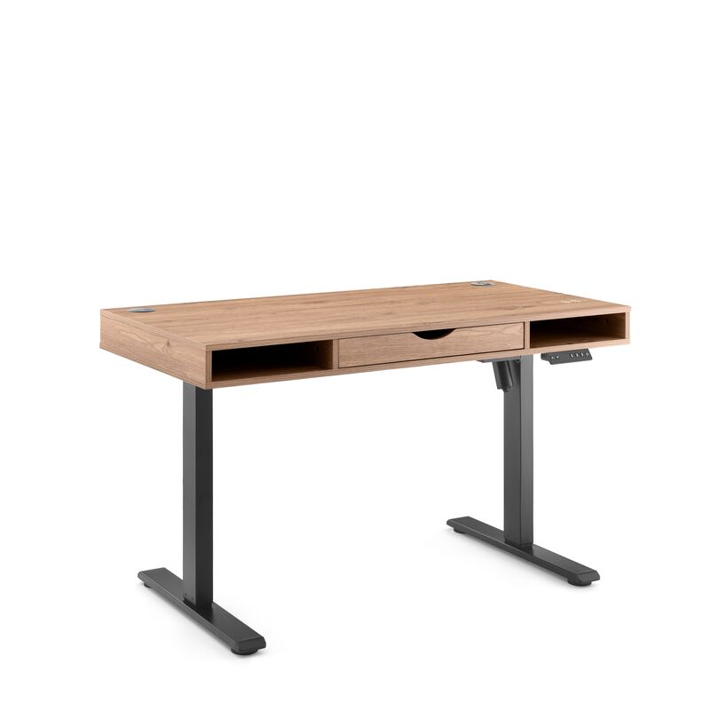 hjh OFFICE Schreibtisch Tisch Arbeitsplatz Eiche Schwarz elektrisch verstellbar - 4064323108153