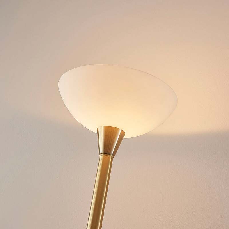 Lindby Stehlampe Ignacia LED Stehleuchte Lampe messingfarben 180cm E27 Leuchte - 4251096543407