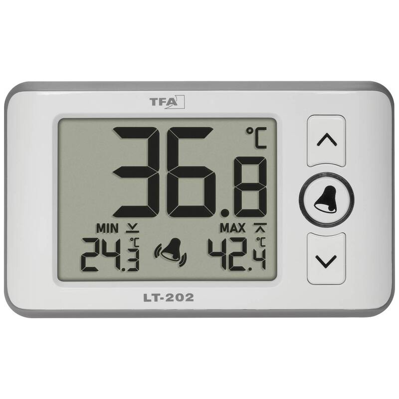 TFA Dostmann Thermometer Temperaturmessgerät Kabelfühler LT 202 digital weiß 78g - 4009816040367