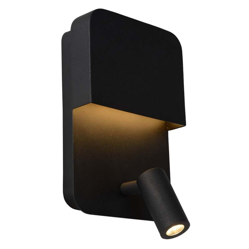 Lucide LED-Wandleuchte Boxer Wandleuchte schwarz Wandlicht Bilderleuchte Spot - 5411212791535