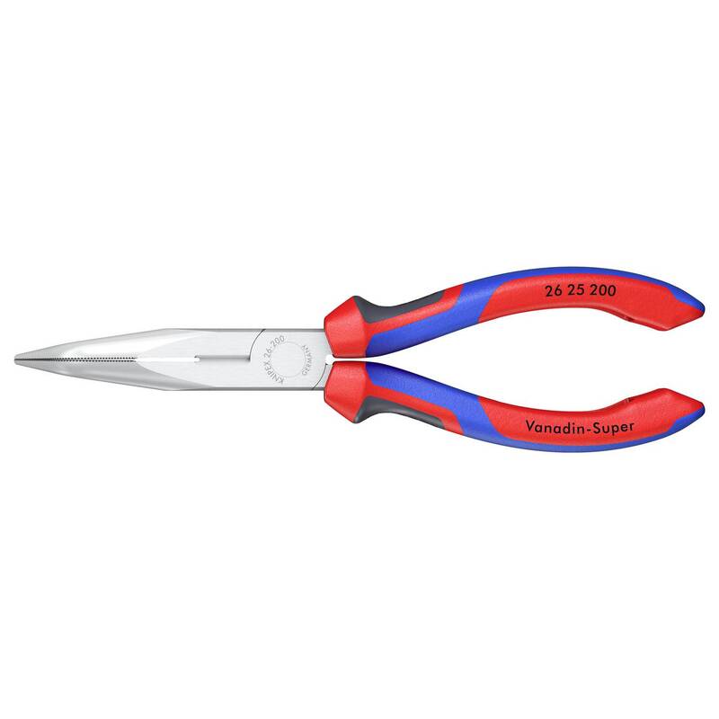 Knipex Flachrundzange Elektrotechnik 200mm 40° gebogen Vanadium Elektrostahl - 4003773035039