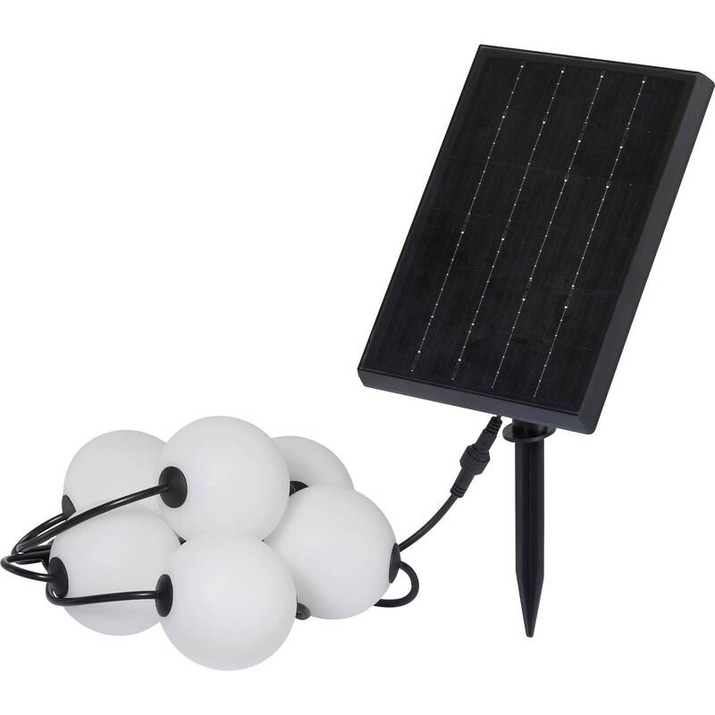 Sygonix Solar-Lichterkette Dekolicht 6-flammig LED Gartenleuchte weiß 550cm - 4064161390727