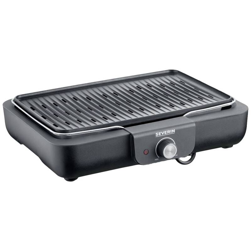 Severin Tischgrill PG8556 Elektrogrill Schwarz 2200W Schnellaufheizen 230°C - 4008146043666