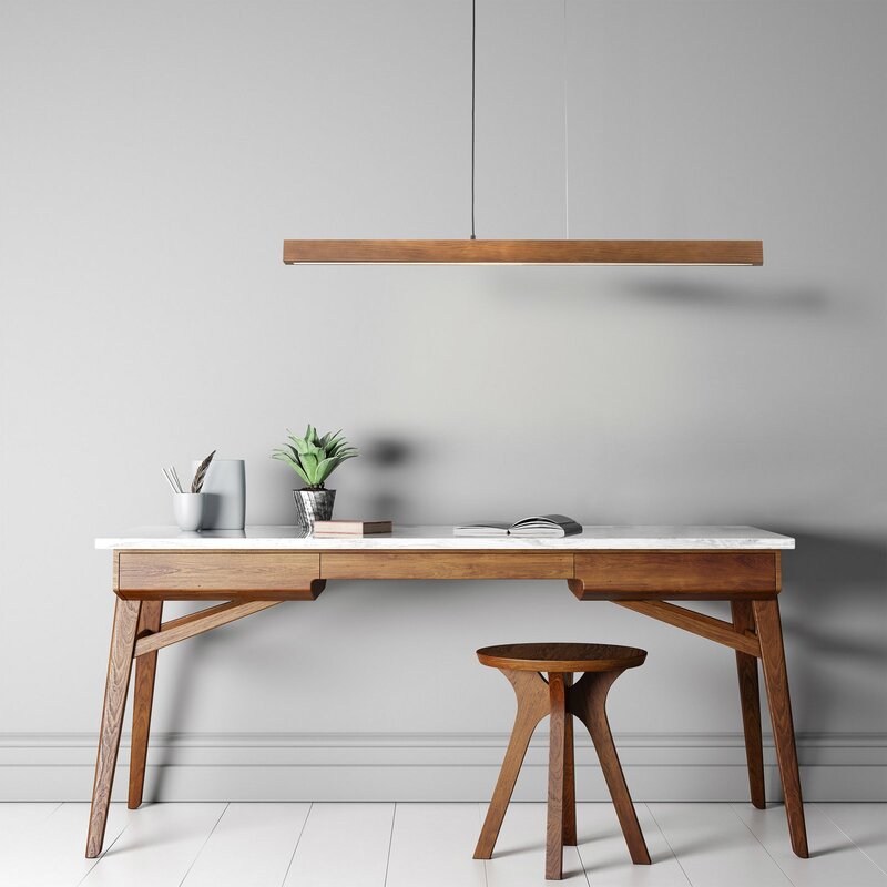 Tk Lighting LED-Holzhängeleuchte Teo Hängeleuchte LED walnuss 126 cm Touchdim437 - 5901780514495