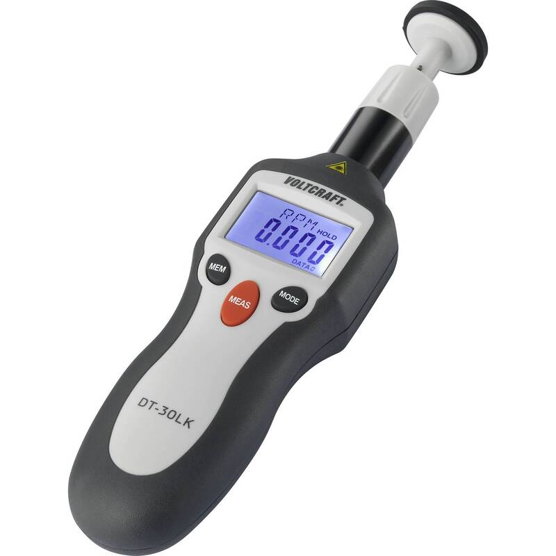 VOLTCRAFT DT-30LK Drehzahl- und Wegstreckenmessgerät 2-200000 U/min LCD - 4016138861648