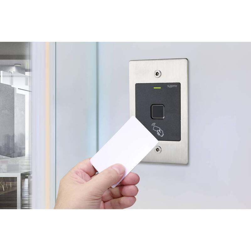 Sygonix Fingerprint RFID Zugangssystem Unterputz IP66 12V 203g schwarz 70x115mm - 4064161183985