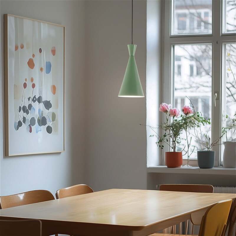 Hängeleuchte Tom LED Pendelleuchte dimmbar mintgrün Metall 37cm Höhe 19cm Ø - 8684283486281
