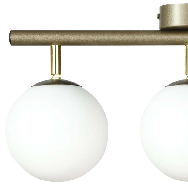 Deckenleuchte Zoe 3-flammig LED dimmbar braun weiß satiniert 46 x 12 cm Lampe - 5905563001622
