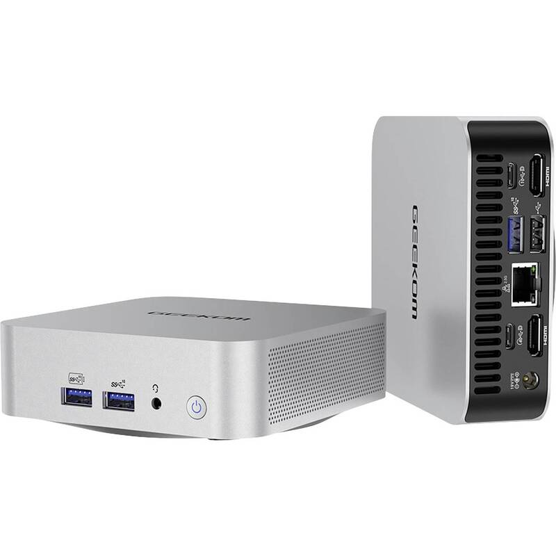 GEEKOM Mini PC Computer A6 Desktop Silber VESA HDMI 16 GB Ryzen 7 6800 Win11 Pro - 4064161499819