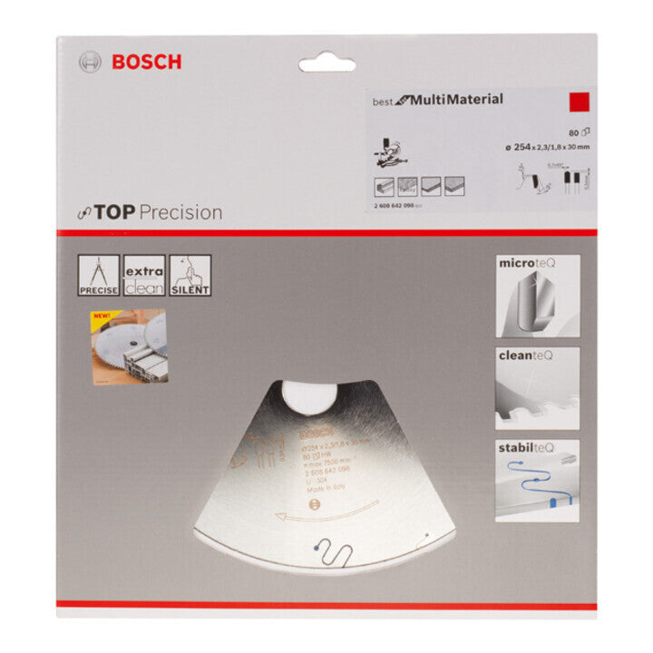 Bosch Kreissägeblatt Sägeblatt Multi Material 254mm 30mm 2,3mm 80 Zähne - 3165140574389