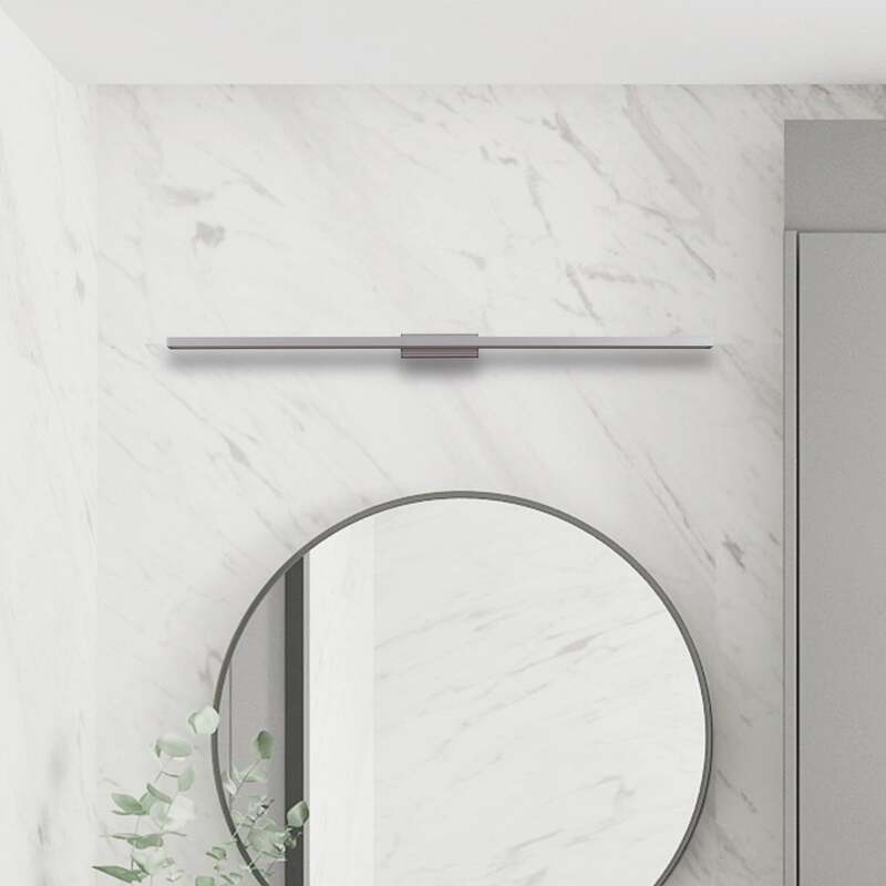 Lindby LED-Badleuchte Spiegellicht Alenia Aluminium 120cm IP44 grau - 4251911795882