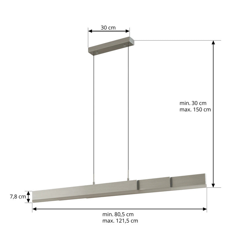 Lucande Pendelleuchte Hängeleuchte LED Leuchte Aluminium Torven ausziehbar 635 - 4255830903625