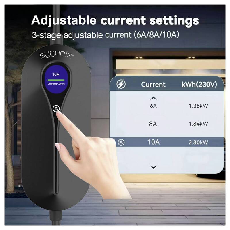 Sygonix Mobile Ladestation Typ 2 10A 2,3kW IP66 Elektrofahrzeug Ladegerät Kabel - 4064161504650