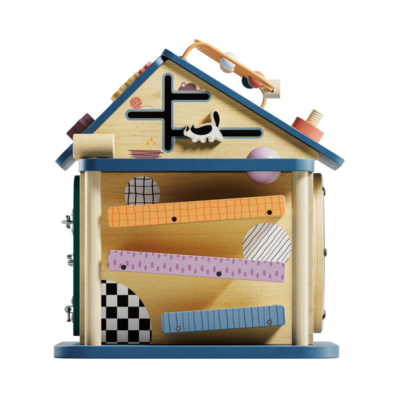 TOPBRIGHT Activity Haus 12-in-1 aus Holz für Kinder ab 18 Monaten - 4260771795031