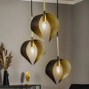 B-Ware Lucande Mikolay Pendant Light, 3-bulb, Black