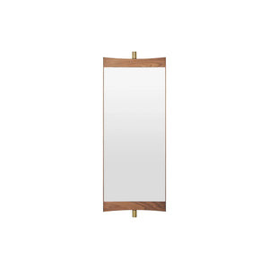 B-Ware Gubi Wandspiegel Spiegel Vanity Spiegelglas 74x28cm Walnuss SIEHE TEXT/FOTO