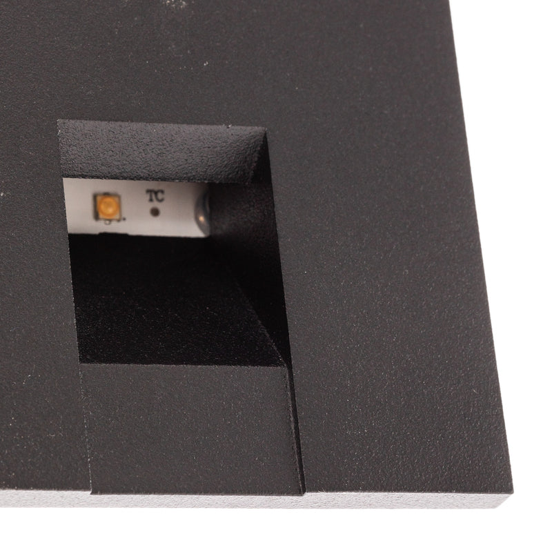 Brumberg Wandleuchte Wall Kit68 LED Einbauleuchte schwarz Aluminium 7,5x7,5cm - 4251433927068