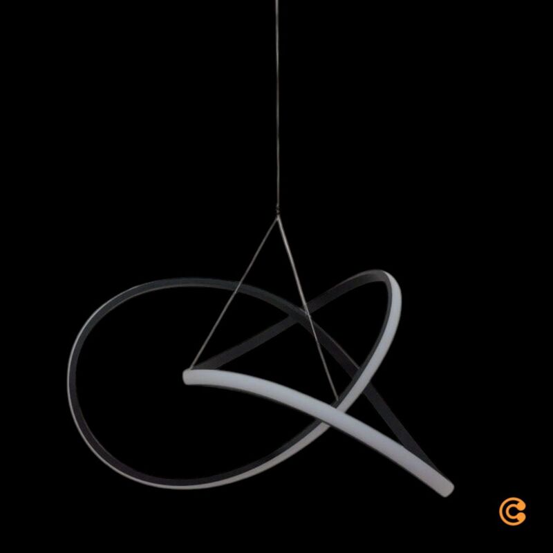 JUST LIGHT Hängeleuchte Maria LED Pendelleuchte dimmbar schwarz 57cm Ø 3-stufig - 4043689975753