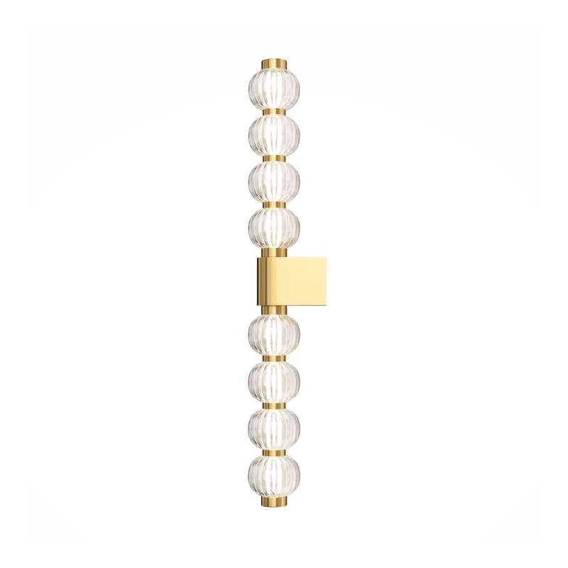 Maytoni LED Wandleuchte Leuchte Amulet linear 76 cm klar gold Beleuchtung - 4099776087281