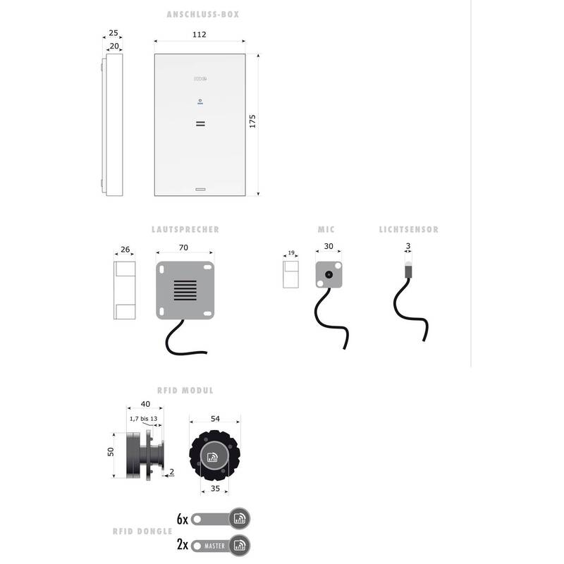 m-e modern-electronics Vistadoor Türsprechanlage Gegensprechanlage Anschlussbox - 4250109170425