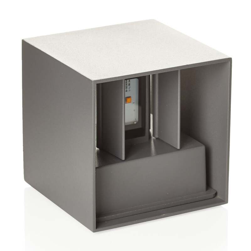 Orion Außenwandleuchte LED Cube anthrazit Gartenleuchte Wandleuchte 10x10cm IP54 - 9003090253630