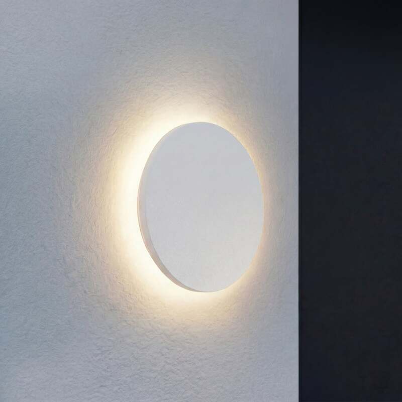 Lindby Außenwandleuchte Gartenleuchte Selinel LED Lampe Hausnummer weiß Ø23cm - 4255830910487