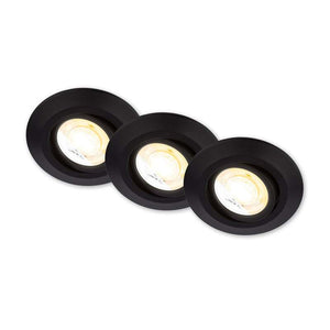 B-Ware Briloner Einbaulampe Deckenstrahler Klira schwarz 3er-Set dimmbar schwenkbar