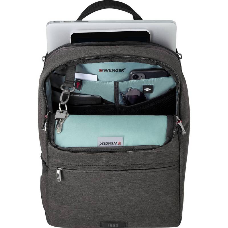 Wenger Notebook Rucksack MX Reload grau für 25,4cm Laptop mit Check-in Fach - 7613329114490