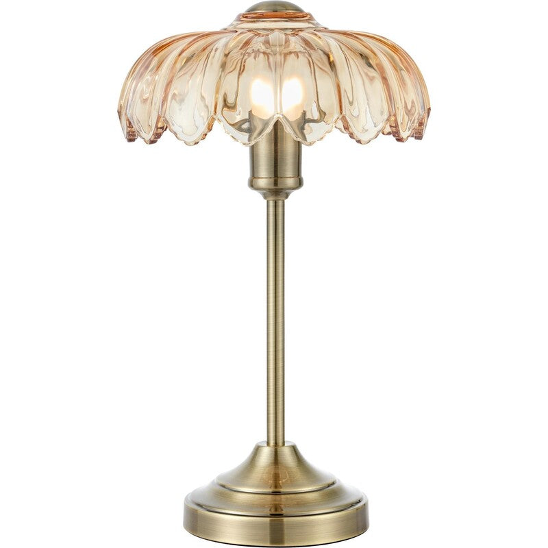 Markslöjd, Lampada Da Tavolo, KURAGE Table 1L Antique Brass/Amber (E27) - 7330024622685