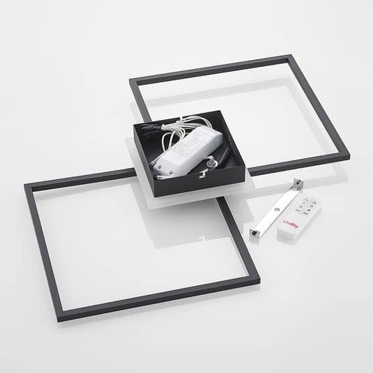 Lindby Deckenlampe Deckenleuchte LED RGB dimmbar schwarz Fernbedienung Kunststof - 4251911726640